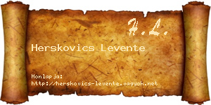 Herskovics Levente névjegykártya