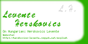 levente herskovics business card